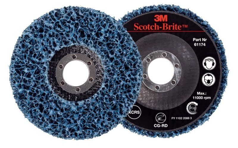 Scotch-Brite™ Roloc™ Clean and Strip Disc CG-RD, 115 mm x 22 mm, S XCRS, Blue,