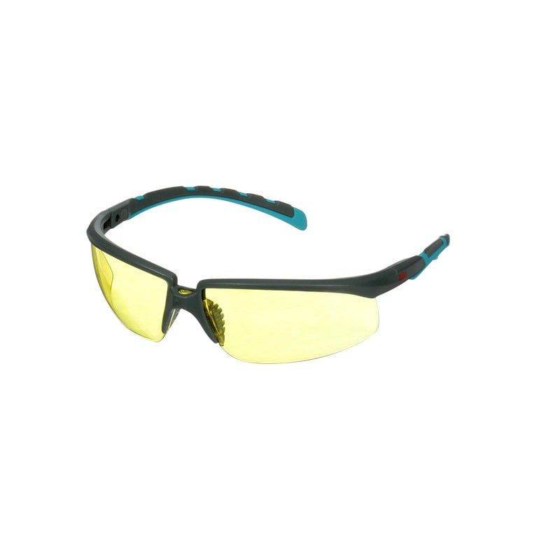 3M™ Solus™ 2000 Series, S2003SGAF-BGR, Grey/Blue-Green Temples, Scotchgard™ Anti-Fog Coating, Amber AF-AS lens, 20/Case