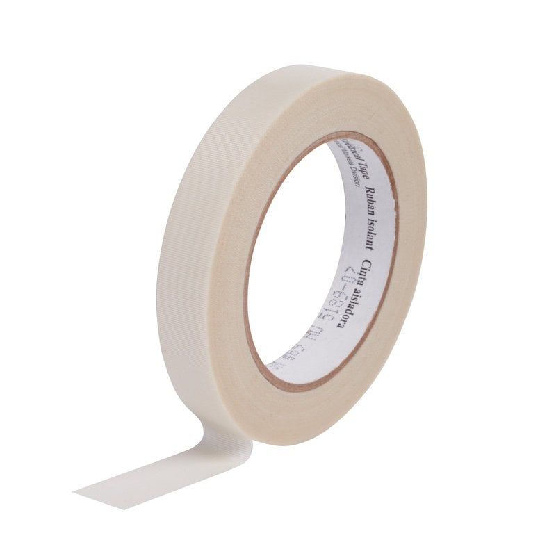 3M™ Glass Cloth Electrical Tape 69, 603.3 mm x  32.9 m, Log Untrimmed 1 Side,  76 mm Plastic