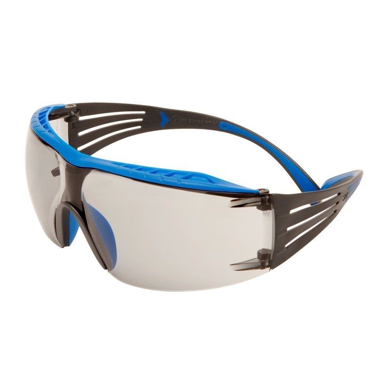 3M™ SecureFit™ 400X Safety Glasses, Blue/Grey frame, Scotchgard™ Anti-Fog / Anti-Scratch Coating (K&N), Indoor/Outdoor Light Grey Lens, SF407XSGAF-BLU-EU, 20/Case