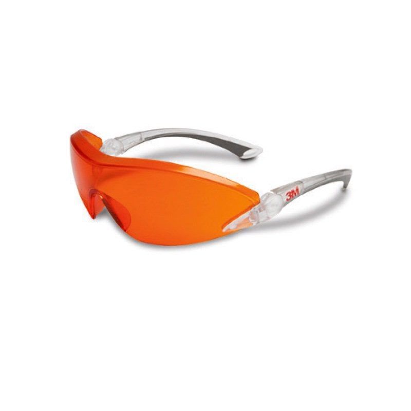 2846 Védőszemüveg, narancsvörös, karcálló felülettel, páramentesítő réteggel