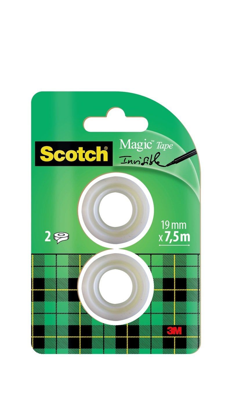 Scotch™ Magic™ Invisible Tape, Refill Pack 2 Rolls, 19 mm x 7.5 m
