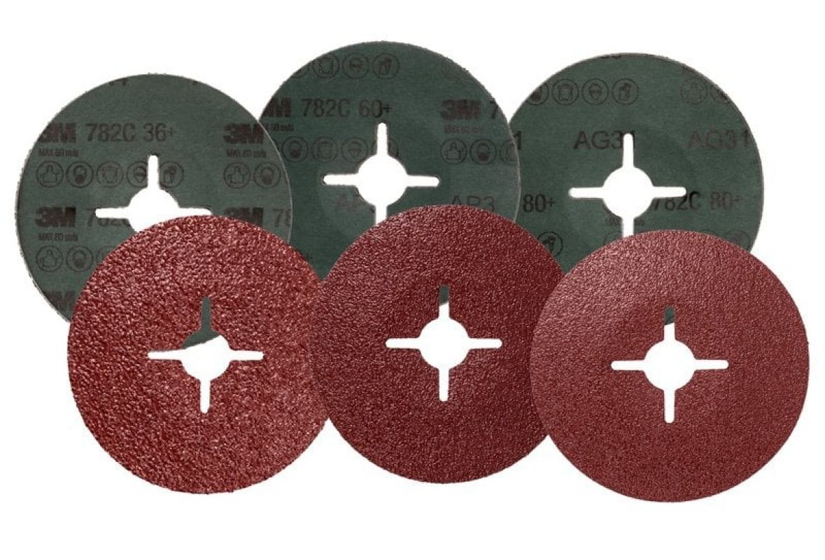 3M™ Fibre Disc 782C, 115 mm x 22 mm, 80+, Slotted