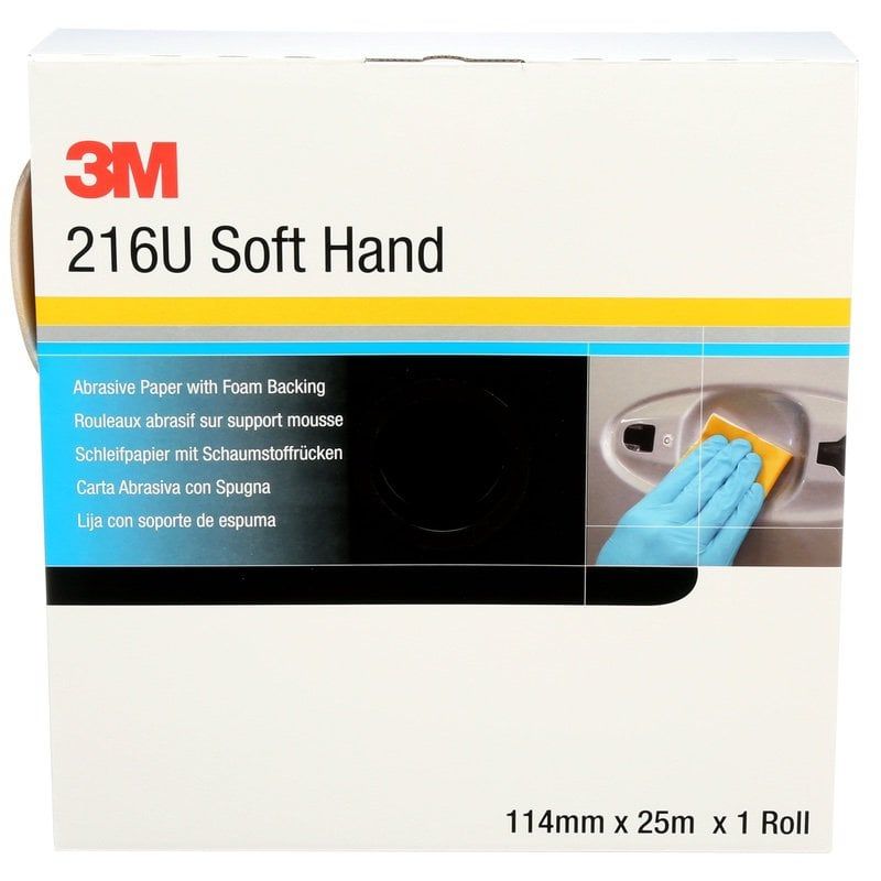 3M™ Soft Hand Abrasive Roll 216U, Precut 114 mm x 25 m, P180, 50331