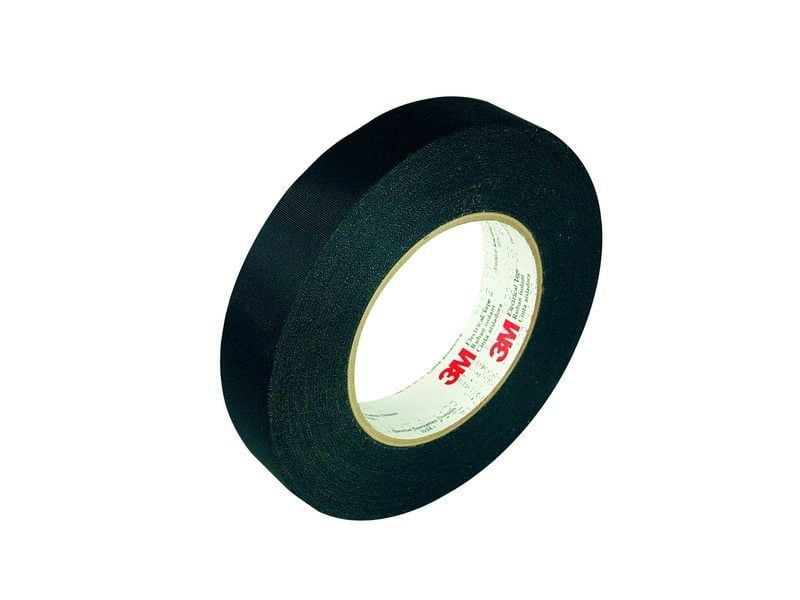 3M™ Acetate Cloth Electrical Tape 11, Black, 603.3 mm x 65.8 m