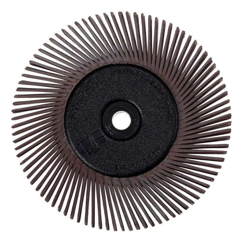 Scotch-Brite™ Radial Bristle Brush BB-ZB, 152 mm x 12.7 mm x 25.4 mm, P36, Brown, Type A, With adapter
