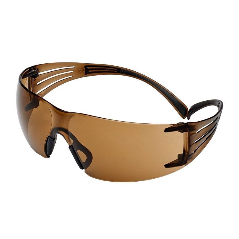 3M™ SecureFit™ 400 Safety Glasses, Black/Brown frame,  Scotchgard™ Anti-Fog / Anti-Scratch Coating (K&N), Brown Lens, SF405SGAF-BLA-EU, 20/Case