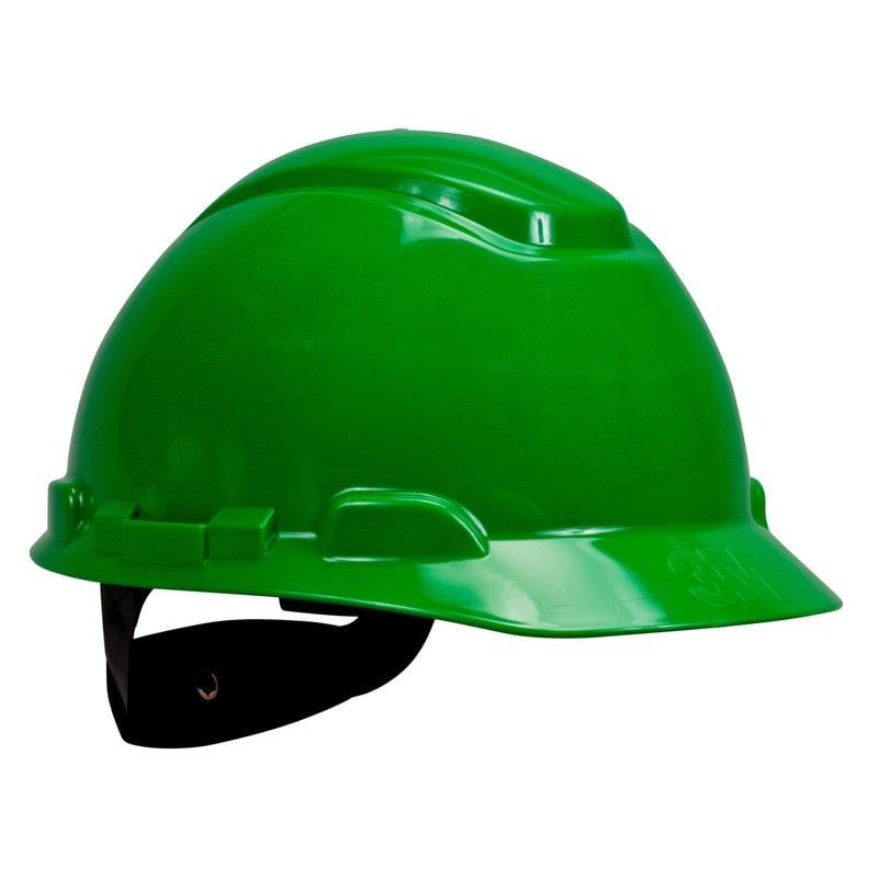 3M™ Hard Hat, Ratchet, Non vented, Dielectric 440V, Plastic Sweatband, Green, H701N-GP, 20 ea/Case