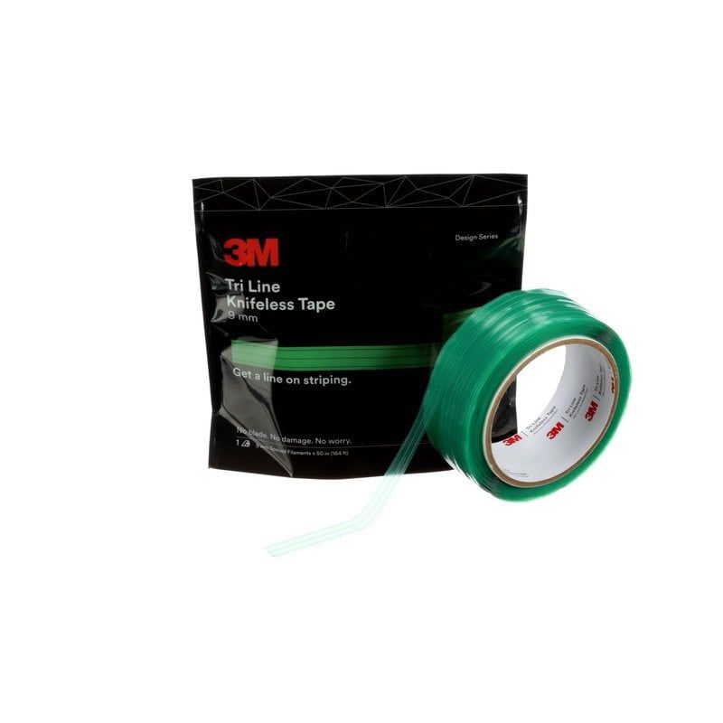 3M™ Tri Line Knifeless Tape, Green, 6 mm x 50 m