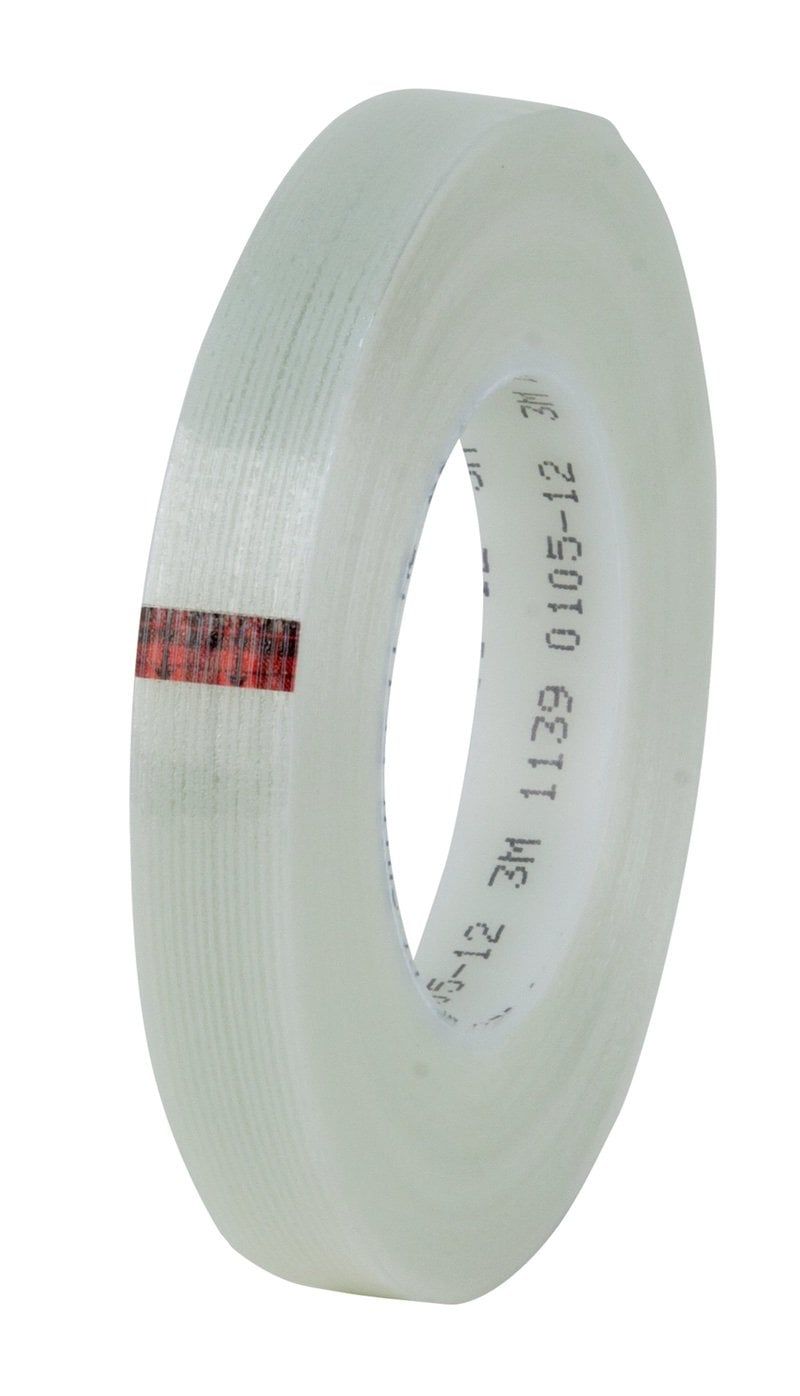 3M™ Filament Tape 1139, 647.7 mm x 54.9 m, Log Roll, Plastic