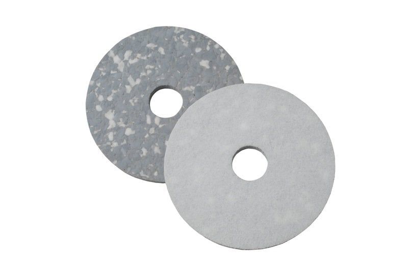 3M™ Melamine Floor Pads, Grey/White, 432 mm, 5/Case