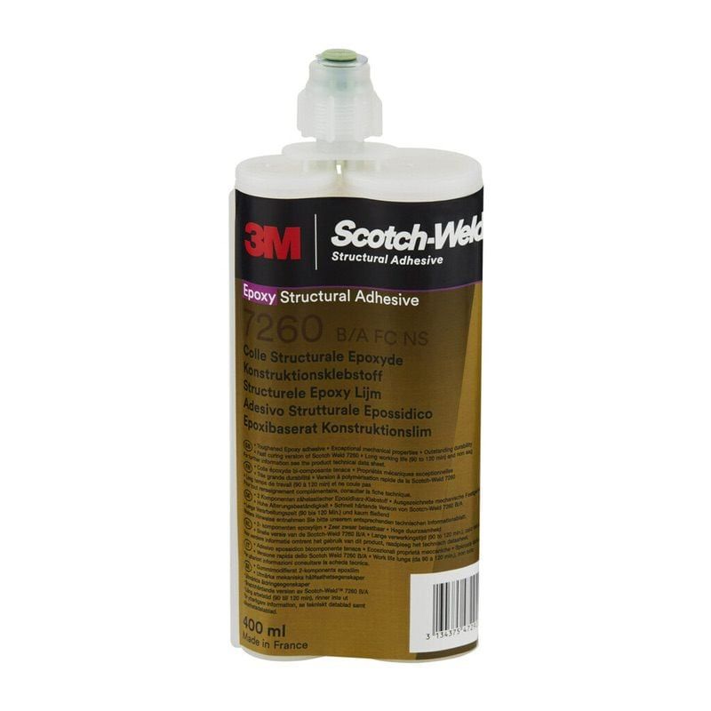 3M™ Scotch-Weld™ Epoxy Adhesive 7260FC, Black, Part B/A FC NS, 400 ml