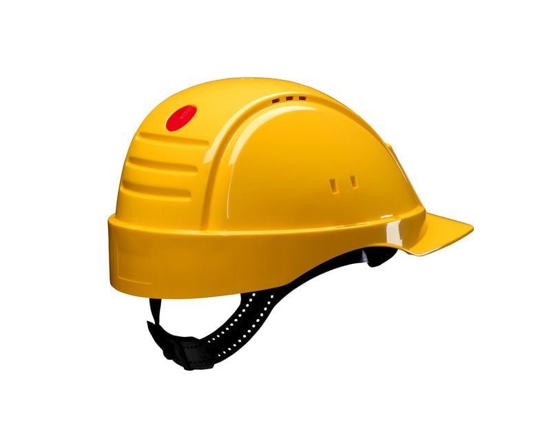 3M™ Hard Hat, Uvicator, Pinlock, Ventilated, Plastic Sweatband, Yellow, G2000CUV-GU, 20 ea/Case