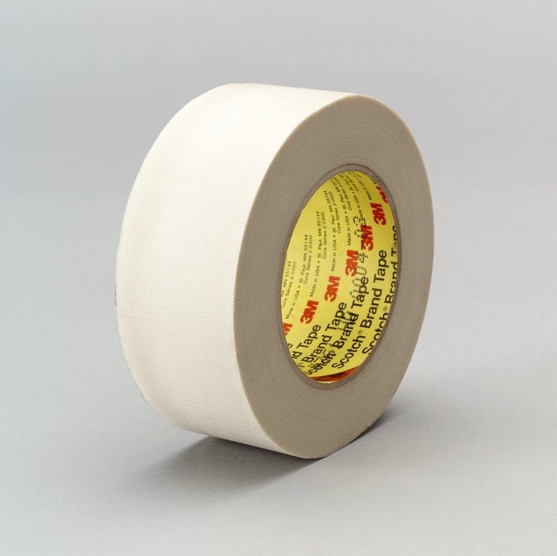 3M™ Glass Cloth Tape 361, White, 25 mm x 55 m, 0.17 mm, 9 rolls per case