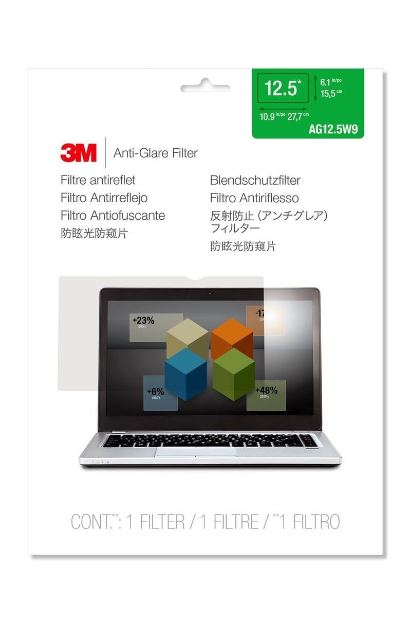 3M™ Anti-Glare Filter for 12.5 in. Widescreen Laptop, AG125W9B