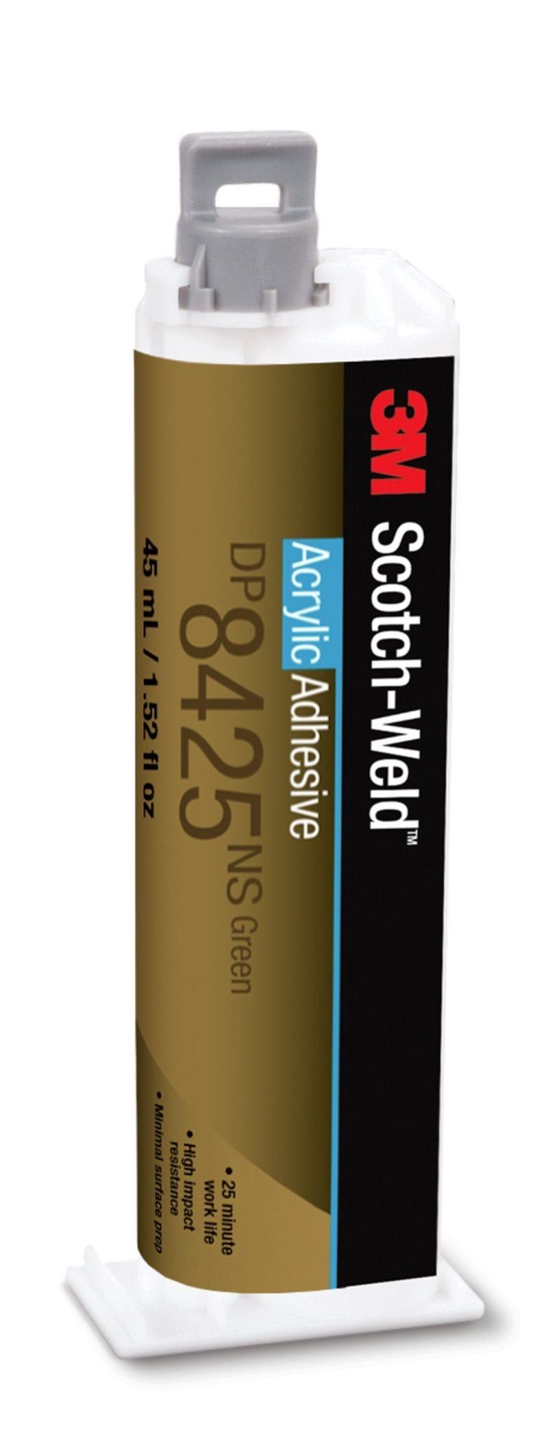3M™ Scotch-Weld™ Acrylic Adhesive DP8425NS, Green, 45 ml, Duo-pack