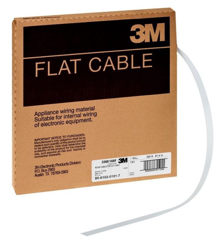 3M™ Round, Jacketed, Flat Cable, 3759 Series3759/16SF, 300 ft