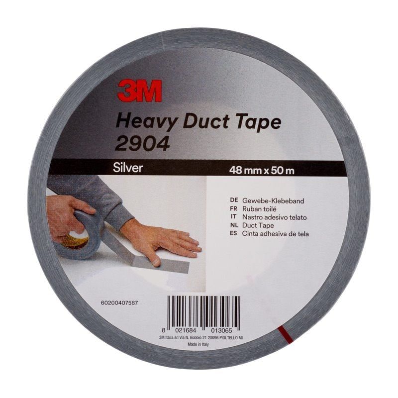3M™ Heavy Duty Duct Tape 2904, Silver, 48 mm x 50 m