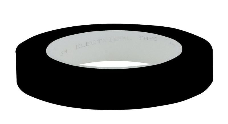 3M™ Polyester Film Electrical Tape 1350F-1, PE Core, LO1, Black, 1219 mm x 66 m