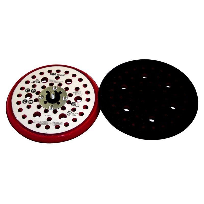 3M™ Hookit™ tépőzáras felfogó, 150 mm x 9,5 mm x 5/16", multilyukas, kemény, piros, PN20356