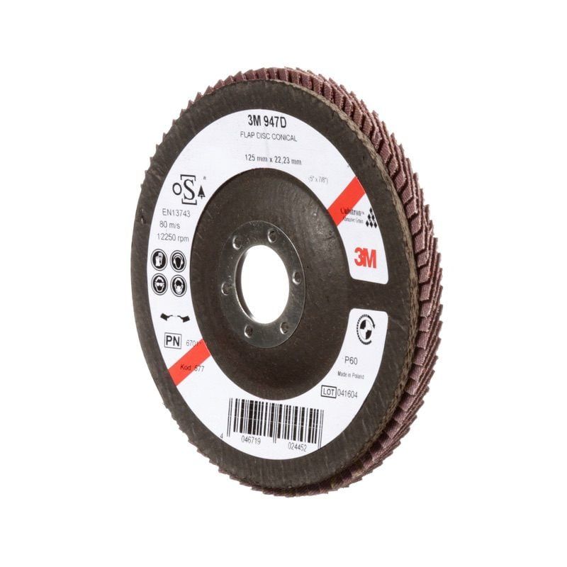3M™ Flap Disc (Conical) 947D Red 115mm P60