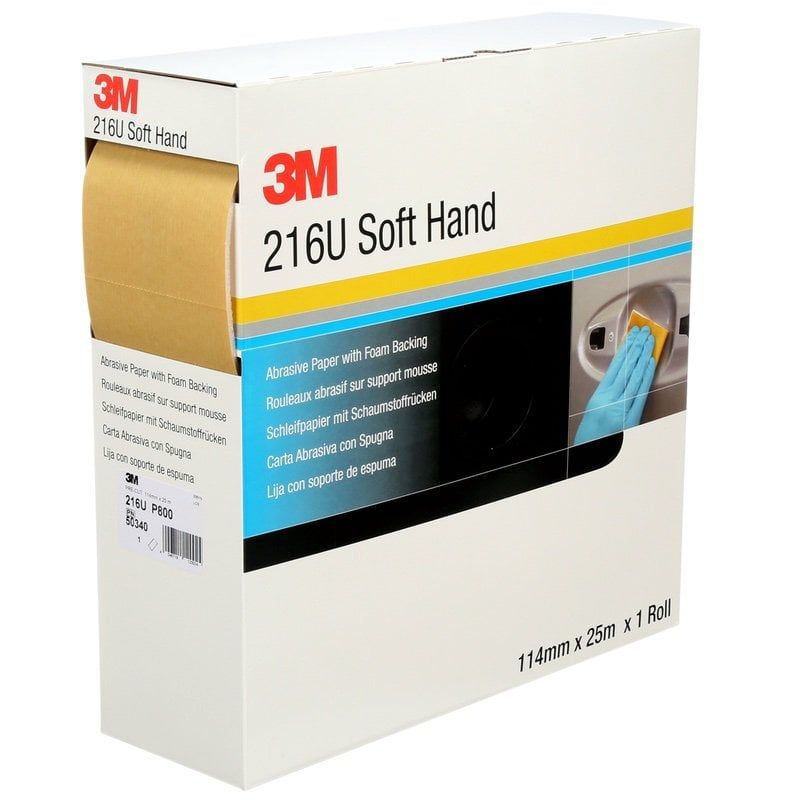 3M™ Soft Hand Abrasive Roll 216U, Precut 114 mm x 25 m, P800, 50340