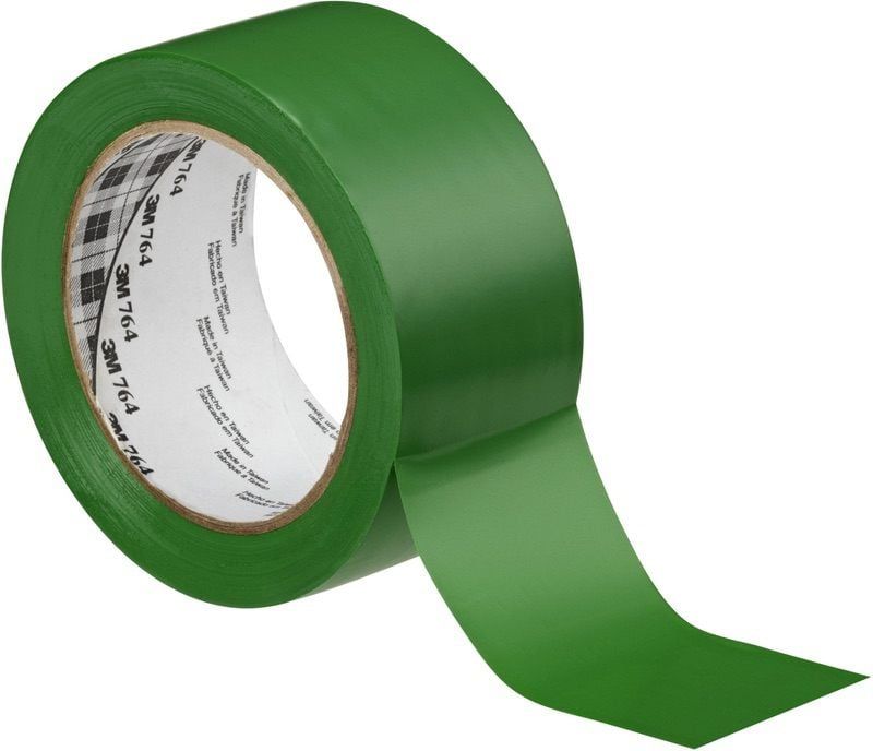 3M™ General Purpose Vinyl Tape 764i, Green, 50 mm x 33 m, 0.13 mm
