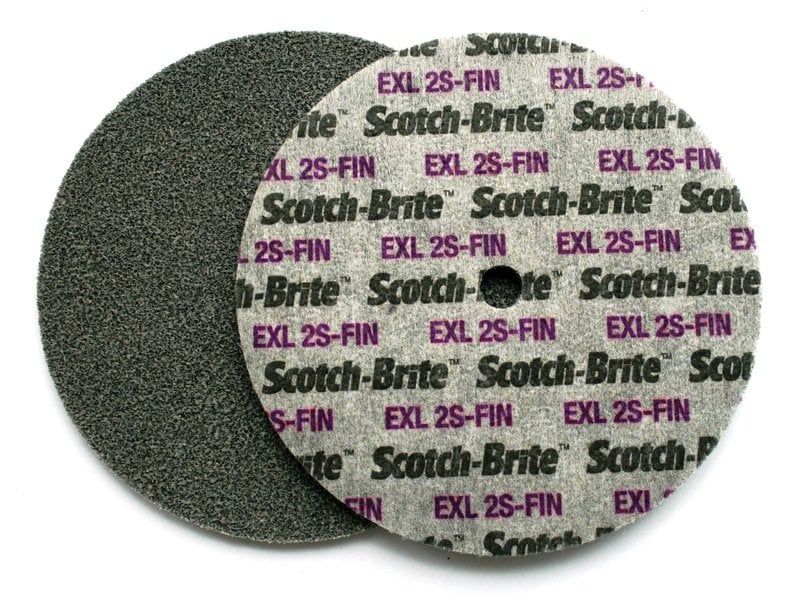 Scotch-Brite™ EXL Unitized Wheel XL-UW, 150 mm x 6.35 mm x 12.7 mm, 2S FIN