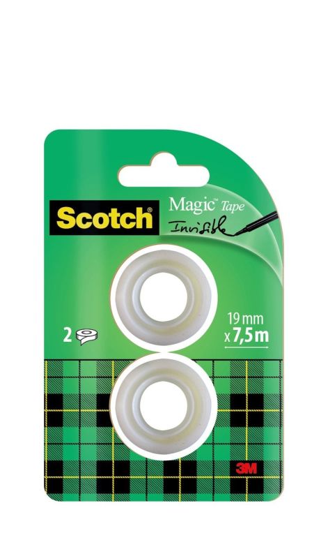 3M™ Scotch® Magic™ Ragasztószalag utántöltő, 19 mm x 7,5 m, 2db