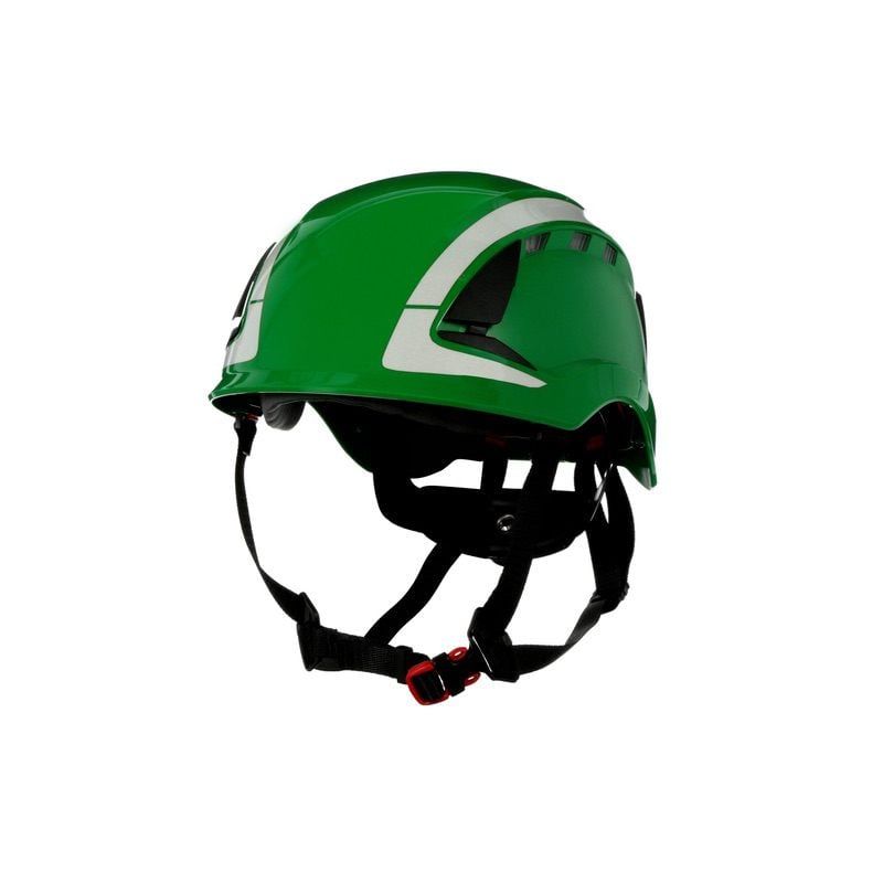 3M™ SecureFit™ X5000 Safety Helmet, Vented, Reflective, CE, Green, X5004V-CE, 4 ea/Case