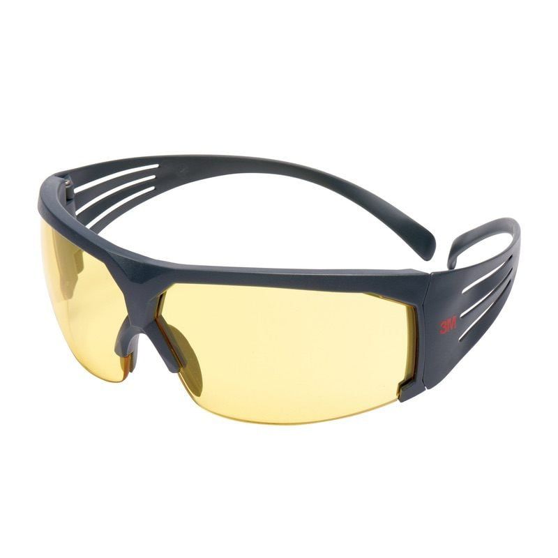 3M™ SecureFit™ 600 Safety Glasses, Grey frame, Scotchgard™ Anti-Fog / Anti-Scratch Coating (K&N), Amber Lens, SF603SGAF-EU, 20/Case