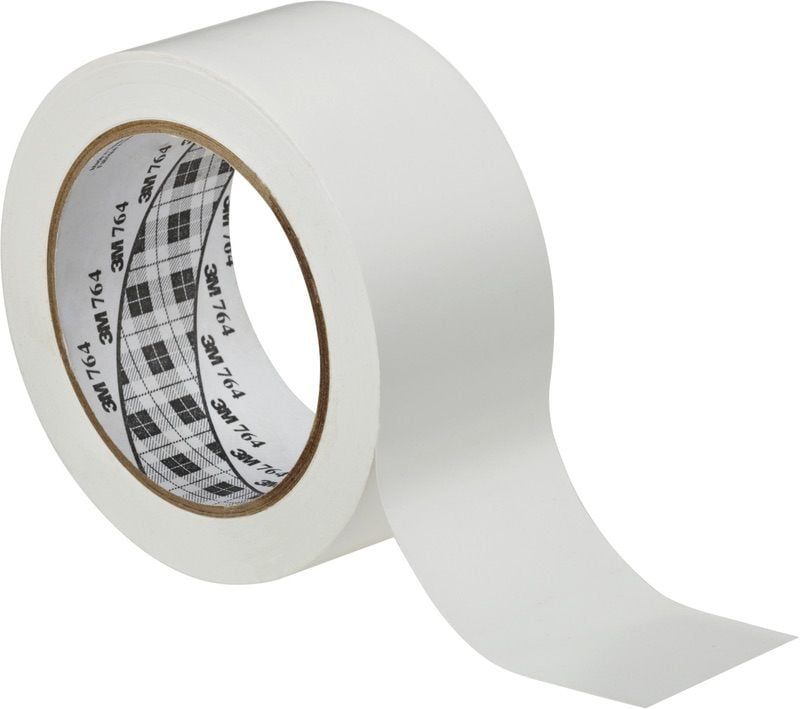 3M™ General Purpose Vinyl Tape 764i, White, 50 mm x 33 m, 0.13 mm