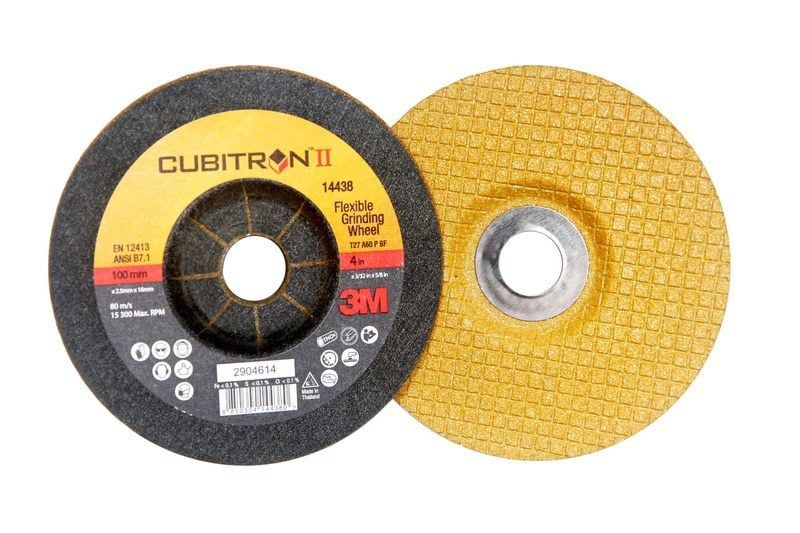 3M™ Cubitron™ II rugalmas tisztítókorong, T27 süllyesztett, 125 mm x 3 mm x 22,23 mm, 36+