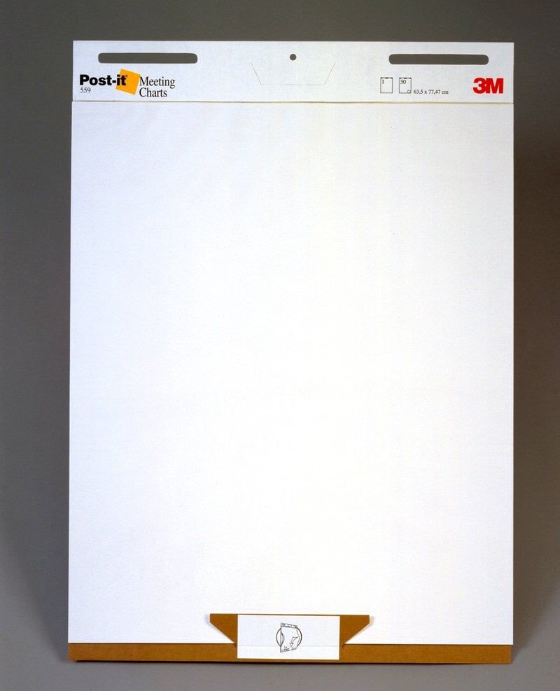 Post-it™ Super Sticky Self Stick Meeting Chart, 559, White, 635 mm x 762 mm, 30 sheets, 2 Pads/Pack