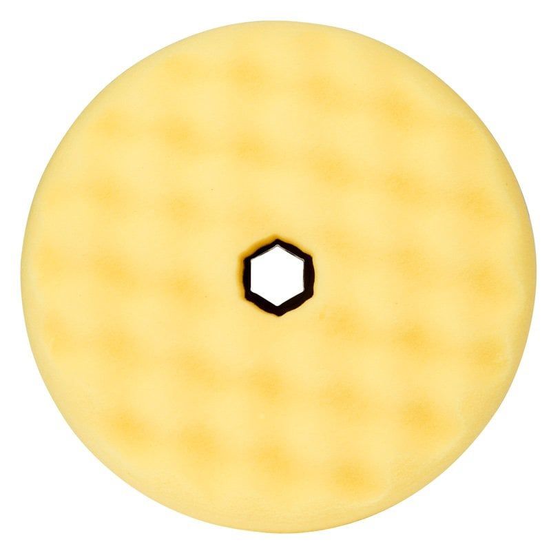 3M™ Perfect-It™ Foam Polishing Pad, Quick Connect System, Yellow, Convoluted, 150 mm, 50879