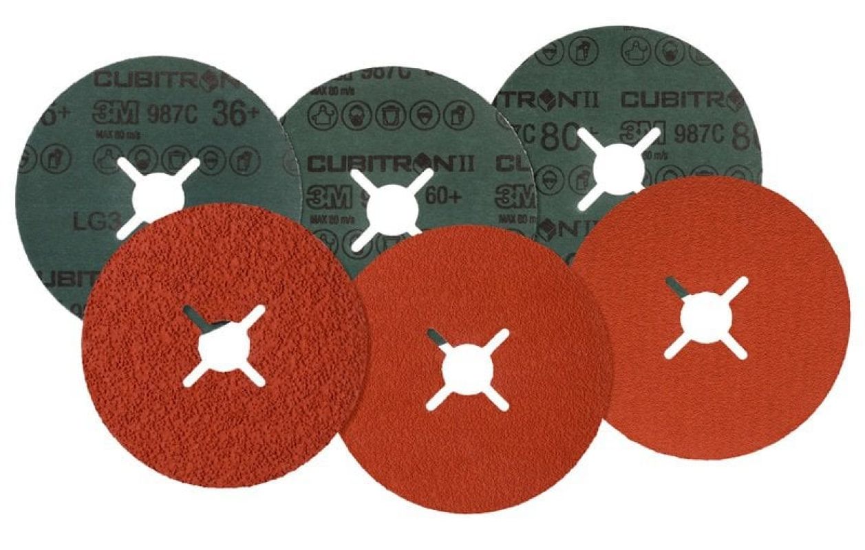 3M™ Cubitron™ II Fibre Disc 987C, 125mm x 22mm, 60+, Slotted