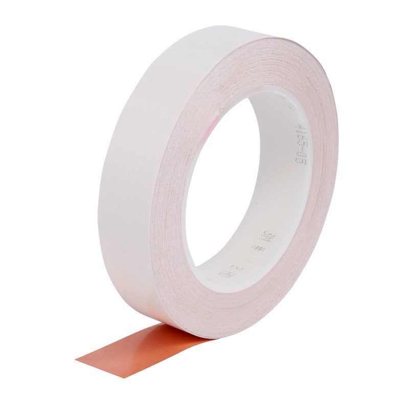 3M™ Copper Foil EMI Shielding Tape 1182, Double Sided, 12 mm x 16.5 m