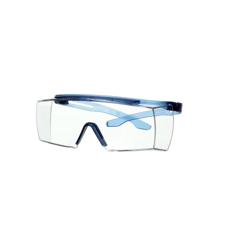 3M™ SecureFit™ 3700 Látásjavító szemüveg felett hordható védőszemüveg, kék szárral, Scotchgard™ páramentes bevonat (K&N), víztiszta lencse, SF3701SGAF-BLU,