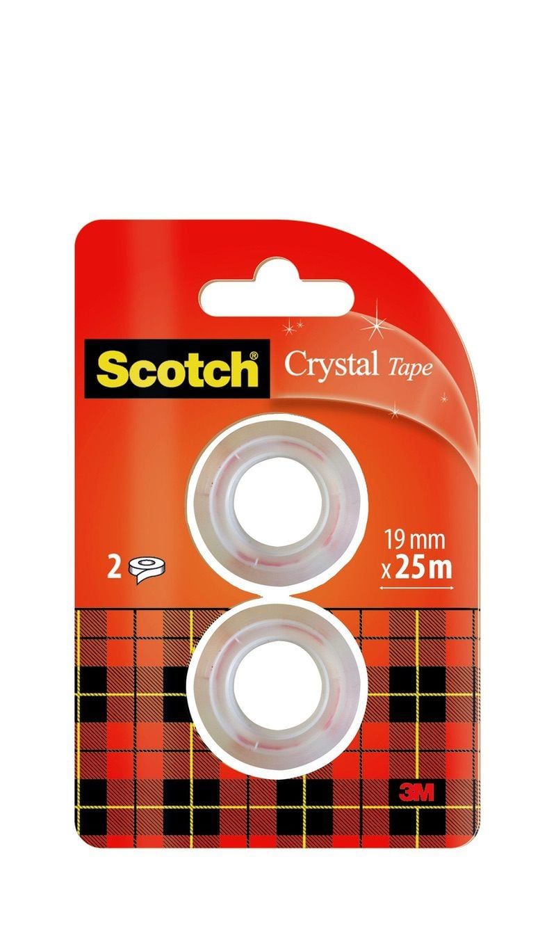 Scotch™ Crystal Clear Tape, Refill Pack, 2 Rolls, 19 mm x 7.5m