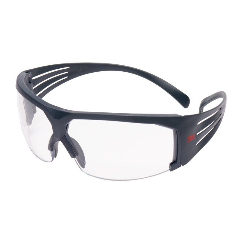3M™ SecureFit™ 600 Safety Glasses, Grey frame, Scotchgard™ Anti-Fog / Anti-Scratch Coating (K&N), Clear Lens, SF601SGAF-EU, 20/Case