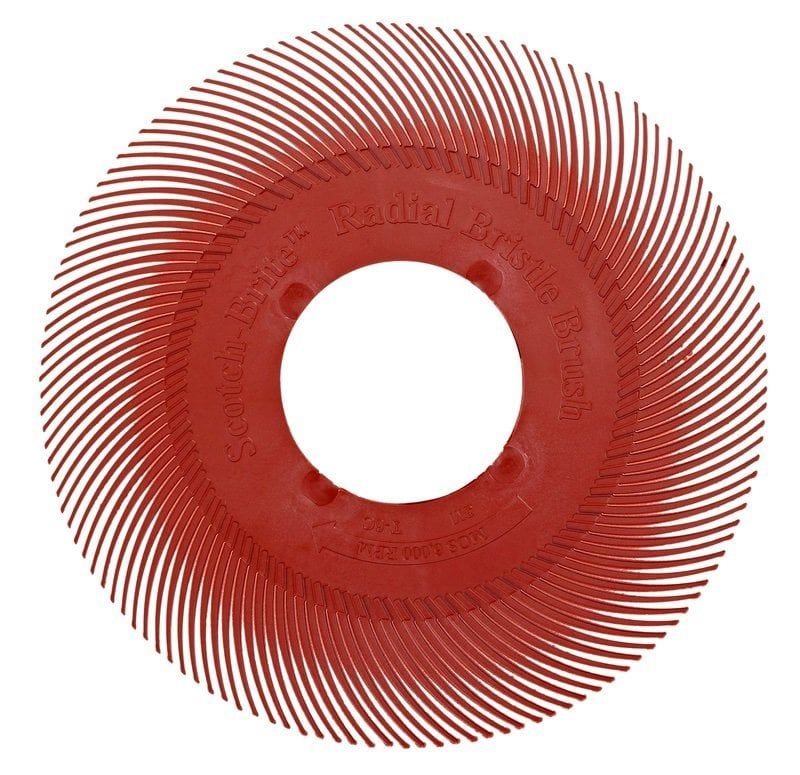 Scotch-Brite™ Radial Bristle Brush Replacement Disc BB-ZB, 152 mm, P220, Red, Type C