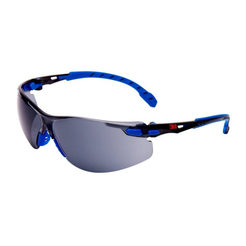 3M™ Solus™ 1000 Safety Glasses, Blue/Black frame, Scotchgard™ Anti-Fog / Anti-Scratch Coating (K&N), Grey Lens, S1102SGAF-EU, 20/Case