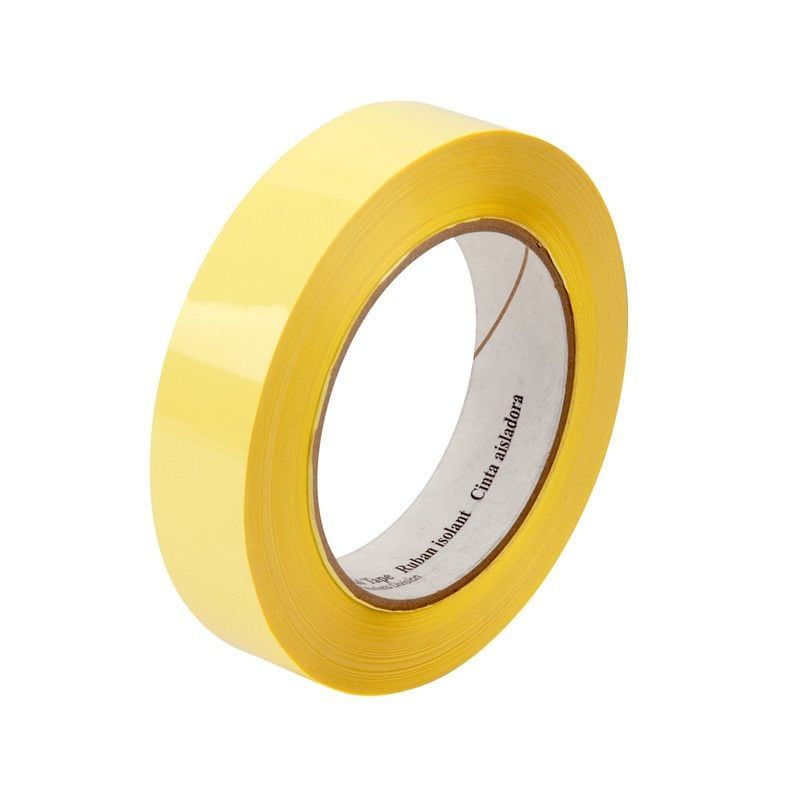 3M™ Polyester Film Electrical Tape 1318-1,  LO1,  Yellow,  1219 mm x 66 m, 1 Roll