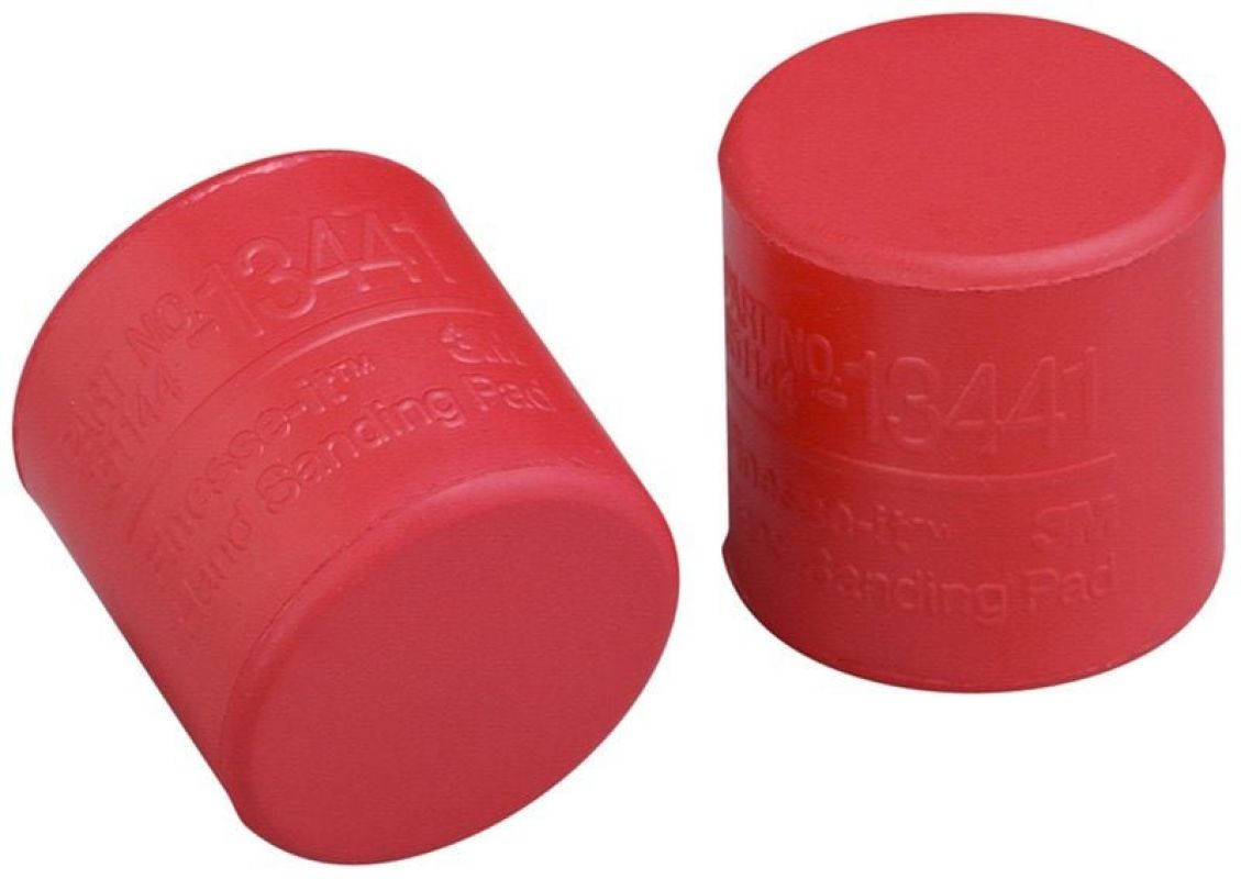 3M™ Finesse-It™ kézi csiszolóbélyeg felfogó, 32 mm, piros, kemény, PN13441