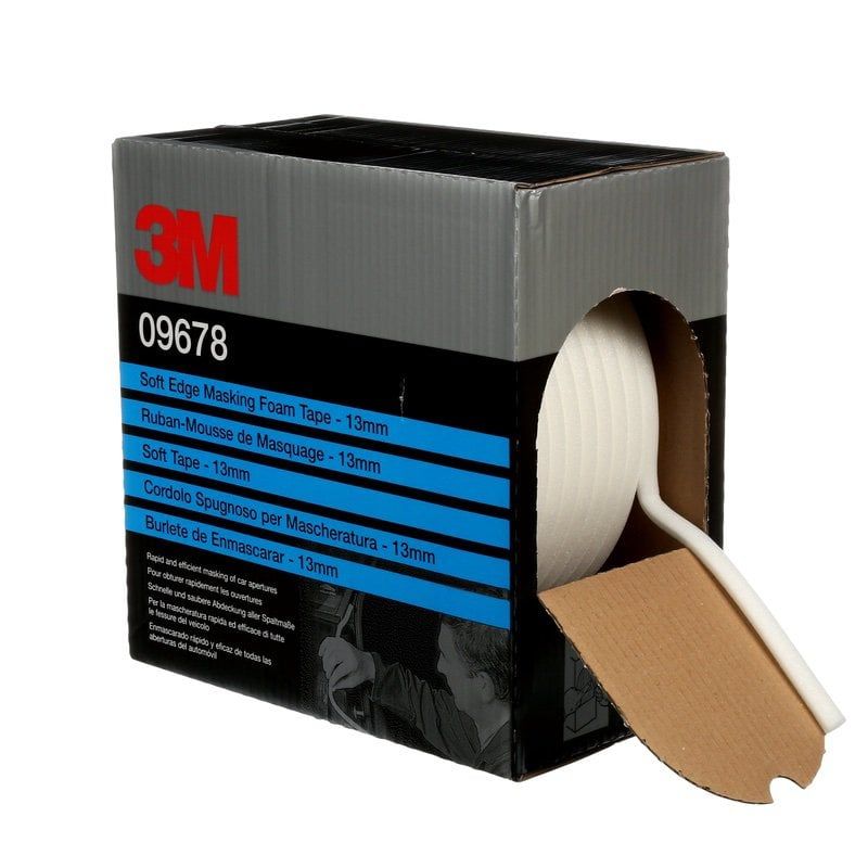 3M™ Soft Edge Foam Masking Tape, White, 13 mm x 50 m, 09678